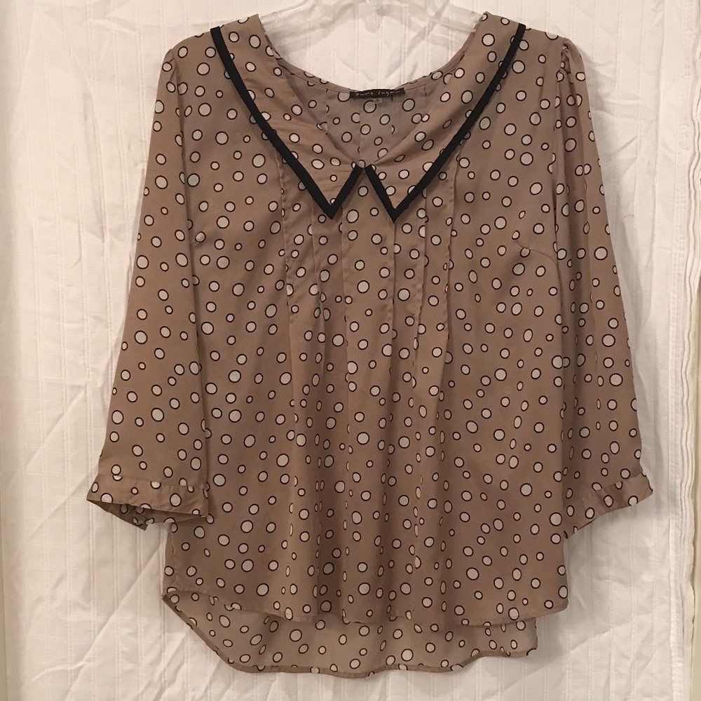 Pure Sugar - brown black and white polka dot